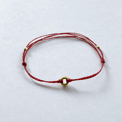 赤い糸 ブレスレット【小さい輪】 2枚目の画像