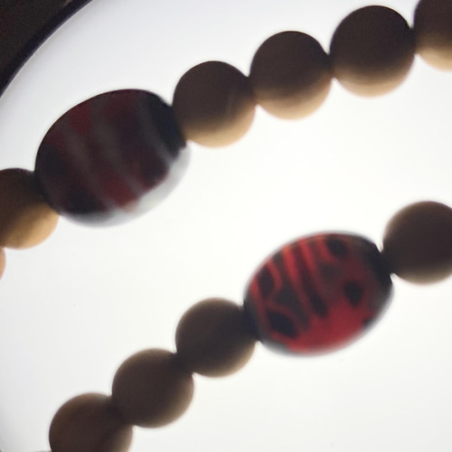 開光☆四線虎牙天珠2連ブレス ブレスレット dzi ＊ ΚΑйON ＊ 通販