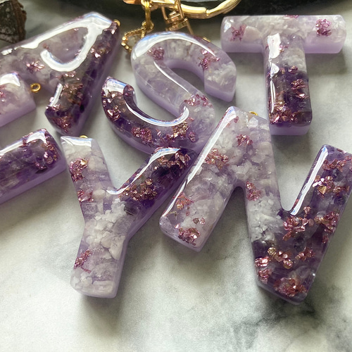 ☆Fivepeacelove☆ページ　名入れチャームレジンキーホルダー5点 ハンドメイド レジンキーホルダー 5.17限定② （吹奏楽部のため