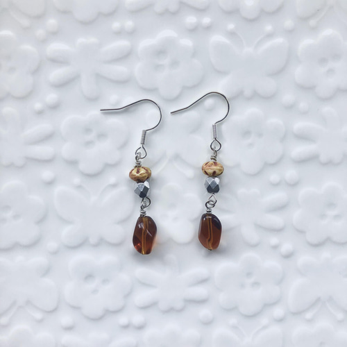 No.202 】MIXビーズのピアス ピアス（フック・チェーン） ahm earrings 