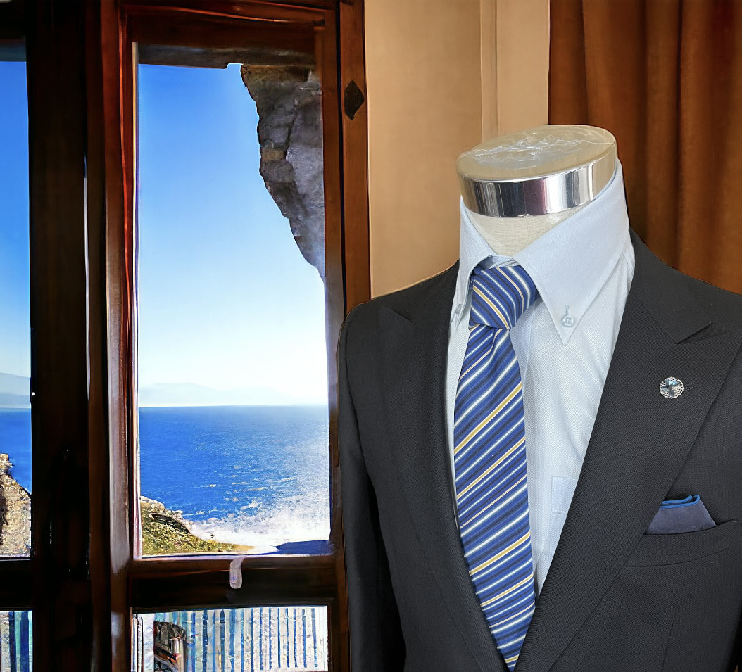 北九州小倉織ネクタイ　独時の藍色感を愉しむ