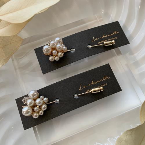 pearl pearl broach pin（ピンブローチ） ブローチ La chouette