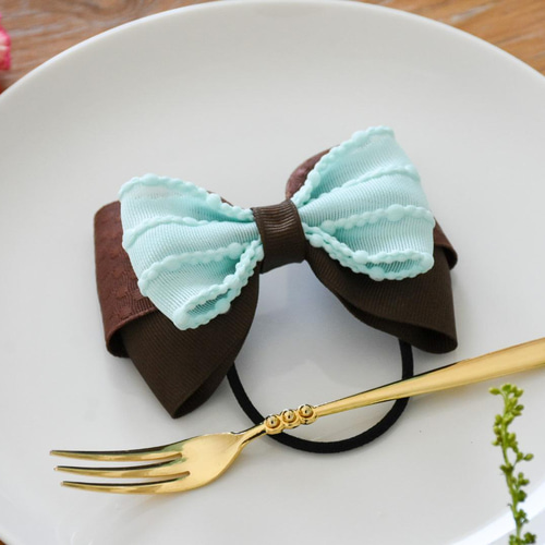 りぼんゴム チョコミント バタフライリボン ヘアゴム Ruban୨୧ リュバン 通販