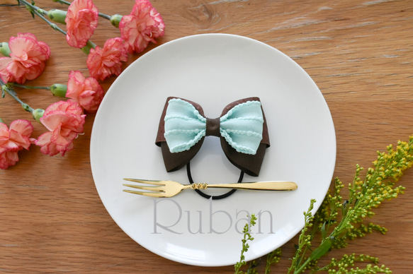 チョコミント バタフライリボン ヘアゴム Ruban୨୧ リュバン 通販