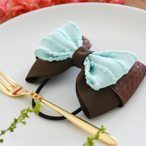 チョコミント バタフライリボン ヘアゴム Ruban୨୧ リュバン 通販