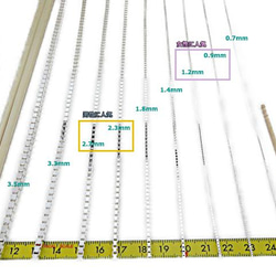 ベネチアンチェーン 3.5mm 45cm シルバー925 ボックスチェーン 6枚目の画像