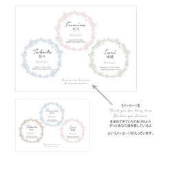 3人兄弟のベビーポスター ／ リース 誕生日 花輪 wreath 3枚目の画像