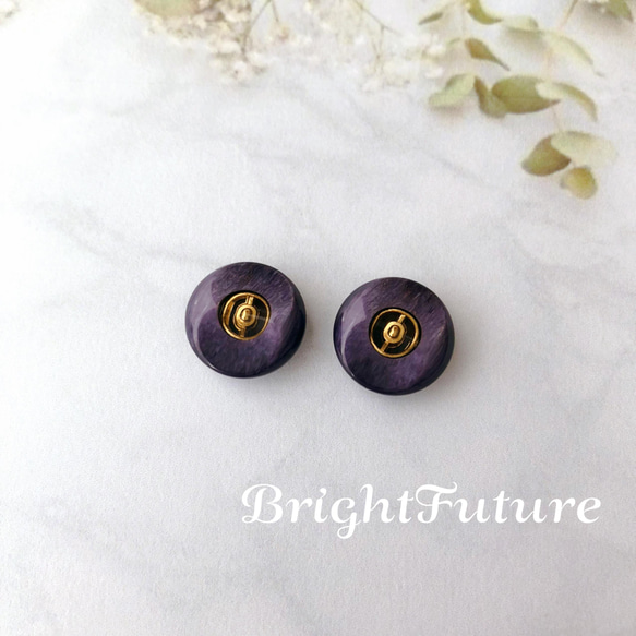 送料無料》小粒サイズが可愛い♡ アンティークボタンのピアス  