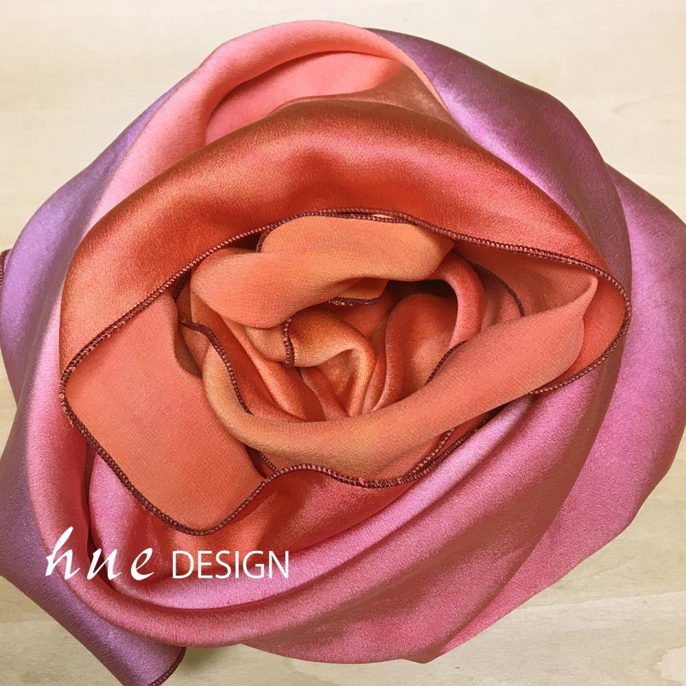 母の日　スカーフ 手染めシルクスカーフno.213 シルクサテン スクエア大判 silk ギフト パーティー