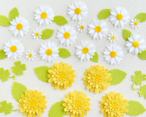 クラフトパンチ春のお花と葉っぱのセット〜たんぽぽ デイジー クラフトパンチ春のお花と葉っぱのセット〜たんぽぽ デイジー