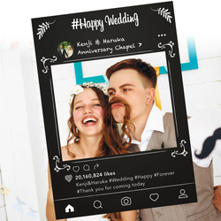 ウエディング 結婚式 パネル 顔出し｜A1│黒板風｜フォトブース│プレ