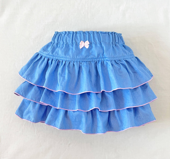 桜色リボンのフリルキュロット 子供服 Grandma 通販 13552979