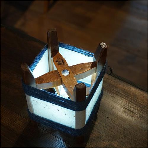 古民具 テーブルランプ 糸車 昭和レトロ ライト 置き型 照明 行灯 間接