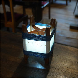 古民具 テーブルランプ 糸車 昭和レトロ ライト 置き型 照明 行灯 間接照明 モダン 小さい  ミニサイズ  雑貨 3枚目の画像