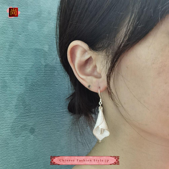 中國民族風復古手工耳環 999銀 拉絲工藝  #102 第6張的照片