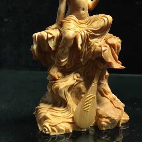 弁財天 精密彫刻 飾り置物 裸婦像 彫刻工芸品 彫刻 大波彫刻 通販