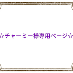 ☆チャーミー様専用ページ☆ 1枚目の画像