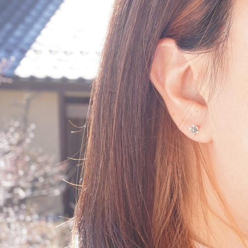 シルバーピアス 桜 さくら 花 フラワー シルバー925 スタッド