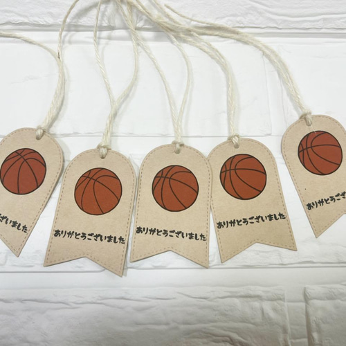 バスケットタグセット サンキュータグ 卒団 メッセージカード ayuayu
