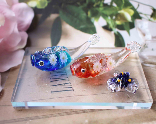 GW限定SALE！】ガラスの鯉のぼり（ガーベラ）ミニチュア端午の節句【30