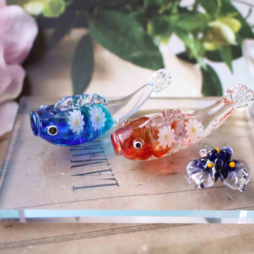 GW限定SALE！】ガラスの鯉のぼり（ガーベラ）ミニチュア端午の節句【30