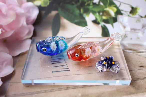 GW限定SALE！】ガラスの鯉のぼり（ガーベラ）ミニチュア端午の節句【30