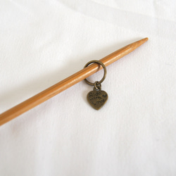 5点セット*金古美チャームのステッチマーカー（段数マーカー・目数リング）編み物道具 8枚目の画像