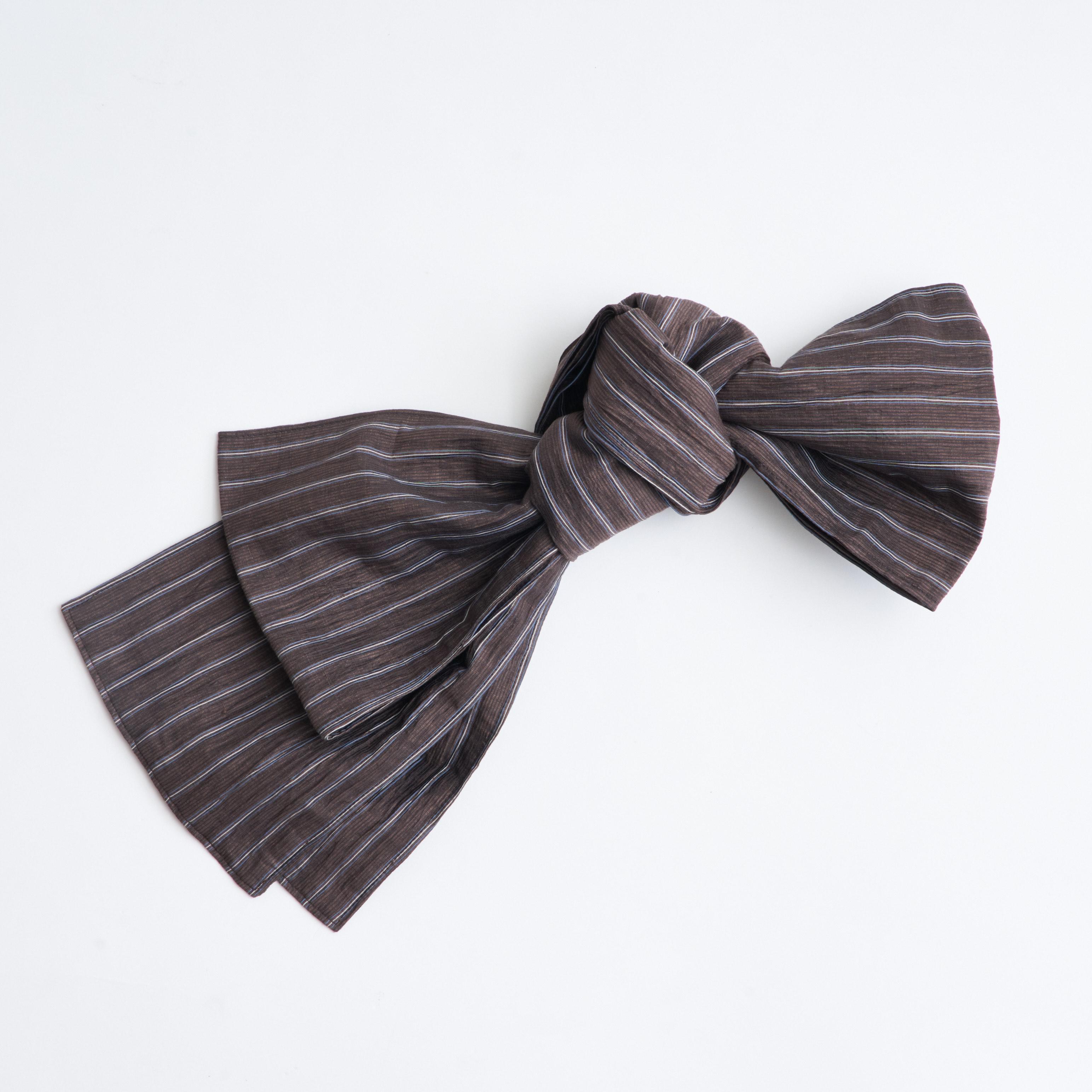 外帯（麻）-ブラウンー- 部屋着・半纏・着物・和服