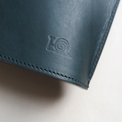 受注生産　Italian leather shoulder bag「streamline」BLUE 9枚目の画像