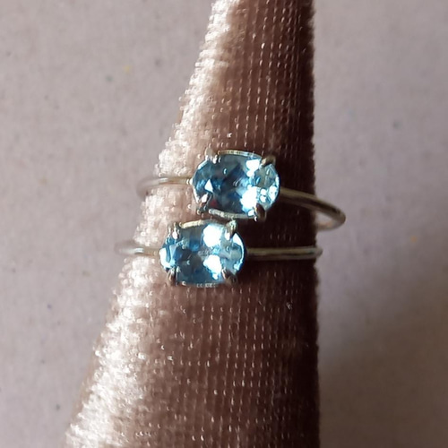美品　ボンマジック　アクアマリン　リング Aquamarine Pt900アクアマリン ダイヤモンドリング (NO.128698