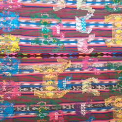 テーブルクロス　敷物　手織り　風呂敷　ビンテージ　民族衣装　刺繍　ショール　スカーフ　古布　ウィピル　グァテマラ 7枚目の画像