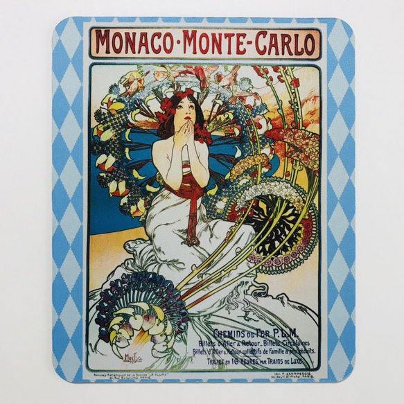 ミュシャ  モナコ・モンテカルロ マウスパッド 1枚目の画像