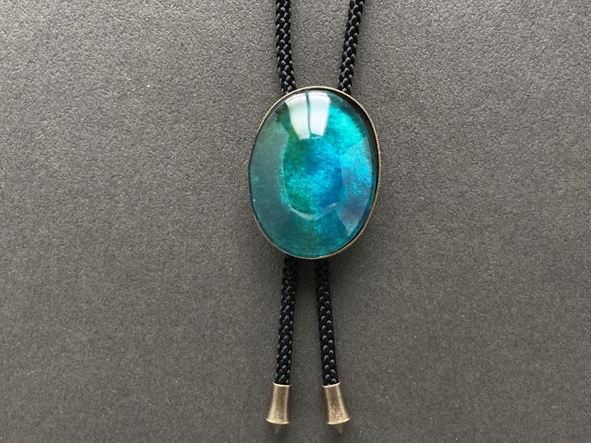 原画】翡翠色のループタイ(大)・22 ネックレス・ペンダント Maddoc