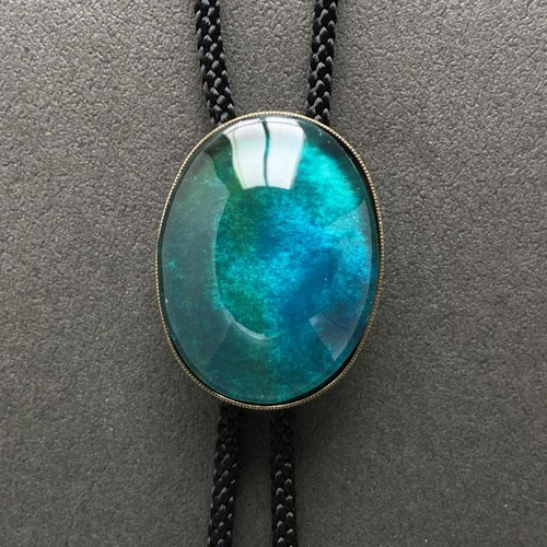 原画】翡翠色のループタイ(大)・22 ネックレス・ペンダント Maddoc