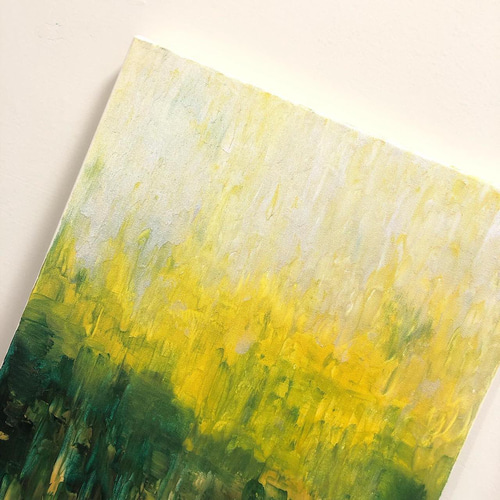 アートデコレーション | 抽象絵画: 勇気は緑 絵画 金色畫境之光