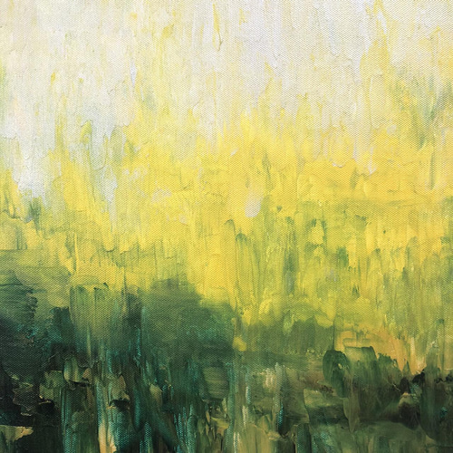 アートデコレーション | 抽象絵画: 勇気は緑 絵画 金色畫境之光