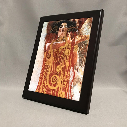 クリムト ウィーン大学天井画「医学」フォトタイル木製フレーム付き