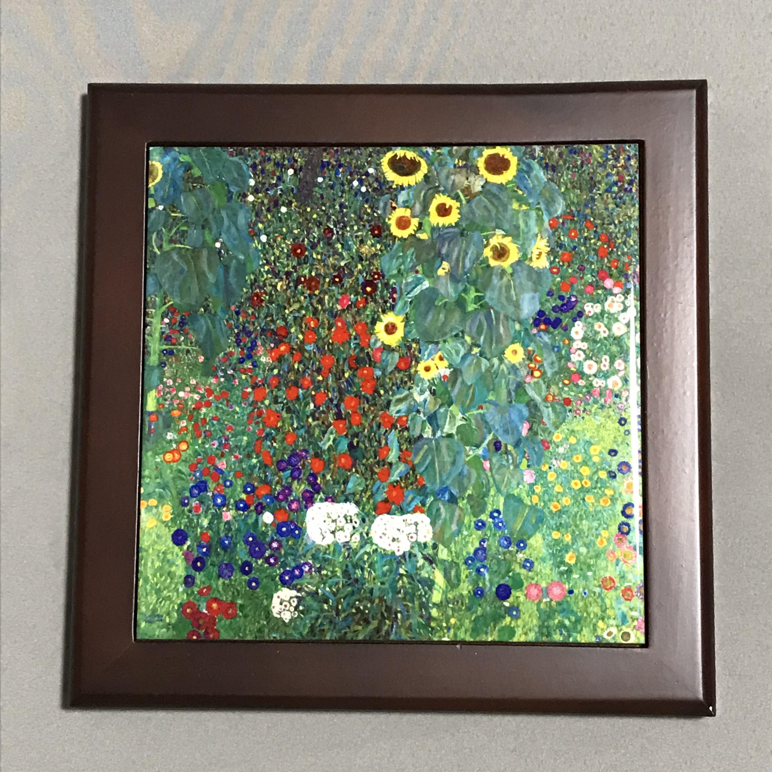 クリムト 「ヒマワリの咲く農家の庭」 立体複製名画 ヒマワリの咲く農家の庭 グスタフクリムト | 油絵複製画 | KOSH