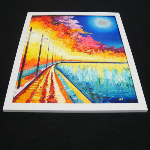 油絵 絵画 満月のライトアップ 絵画 HR 通販 13556508｜Creema