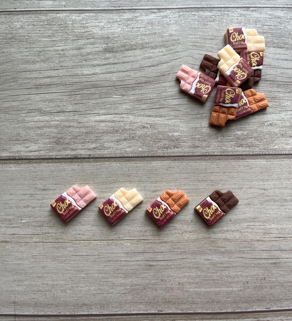 板チョコ 板チョコ☆3色6個セット デコパーツ fraise 通販 6671321