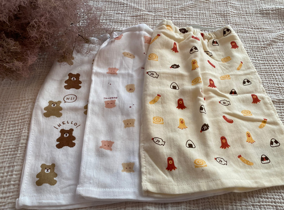 557.おりこうエプロン おりこうタオル タオルエプロン 花柄 6枚組