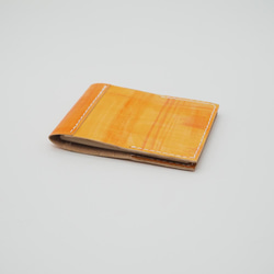 革のメモ帳カバー【オレンジ】A7 本革・レザー　無印専用 2枚目の画像