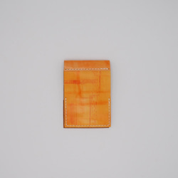 革のメモ帳カバー【オレンジ】A7 本革・レザー　無印専用 4枚目の画像