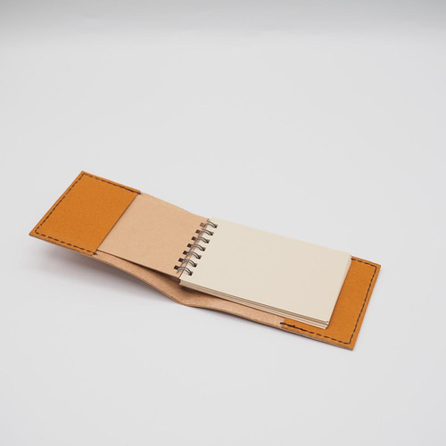 革のメモ帳カバー【ブラウン】A7 本革・レザー 無印専用 ブックカバー