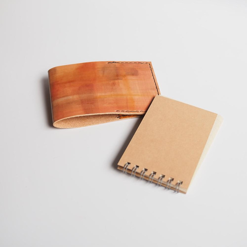 革のメモ帳カバー【ブラウン】A7 本革・レザー 無印専用 ブックカバー