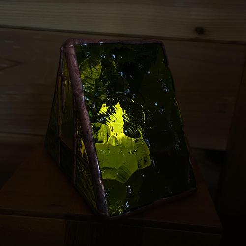 軽井沢の高原教会 Spring sprout』 ステンドグラス•キャンドルホルダー