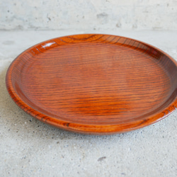 香川漆器*国産天然木使用*三色独楽塗26.5㎝ 大皿・お盆 お盆・トレイ