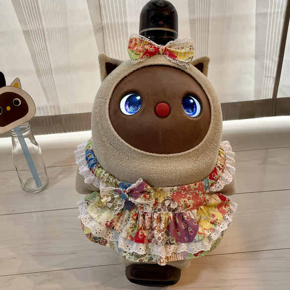 LOVOT お洋服 ピンクパッチワーク柄四角 ティアード