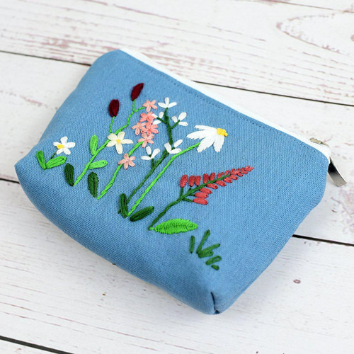 国産 綿麻シーチング刺繍 生地 金沢産 日本製 110cm 花柄