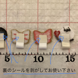 リボン名札付け刺繍アイロンワッペン　ワッペンの裏のシール剥がしてお使い下さい。 3枚目の画像